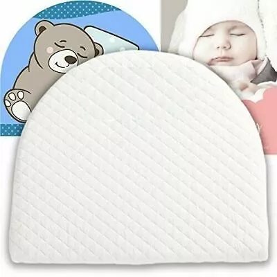 Baby Wedge Oval Pillow Anti Reflux Colic Cushion For Pram Crib Cot Bed Flat Head • £10.99