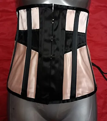 Axfords Corset Underbust 'Peach And Black  Inside Out ' Style • $82.11