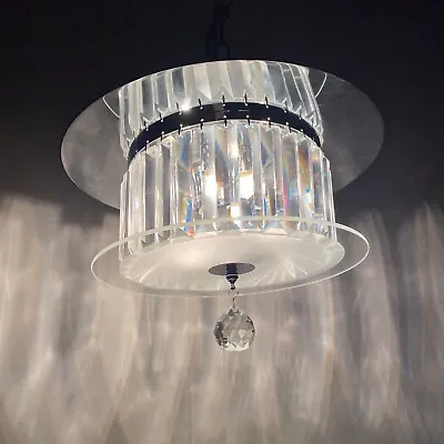 4 Way Modern Unique Chrome Ceiling G9 Light Lamp Shade Clear Acrylic Crystal UK • £15.99