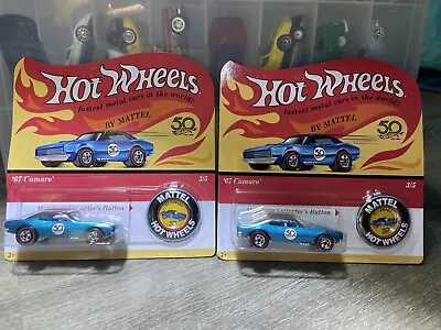Hot Wheels ‘67 Camaro  50th Anniversary #3 Of 5 Lot Of 2 Cars. • $12.99