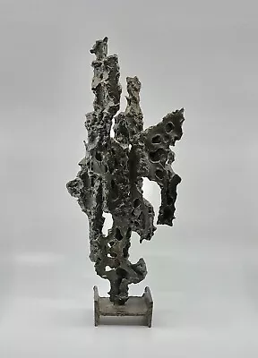 MARCELLO FANTONI Metal Sculpture (17-3/4”h) Bertoia-like Mid-Century (Mint) • $1300