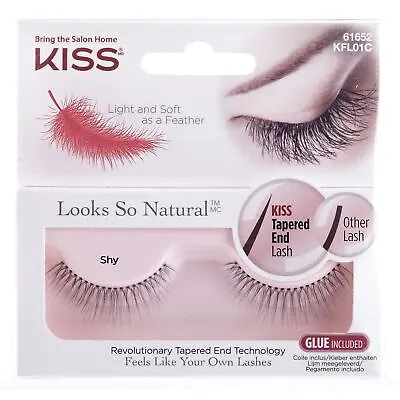 Kiss Looks So Natural Tapered End False Lashes - Shy - Lash Adhesive Included • £6.95
