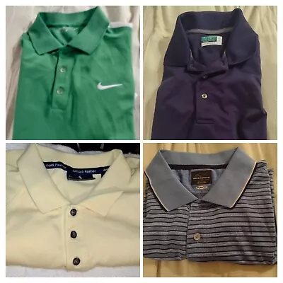 Lot Of 4 Golf Polo Shirts Arnold Palmer * Greg Norman Nike Ben Hogan - All Large • $25