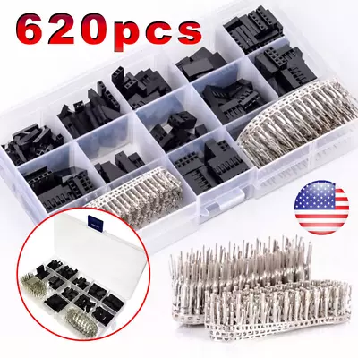 620x Male Dupont Wire Header Connector Crimp Pin Housing Kit Female Jumper Pin • $10.85