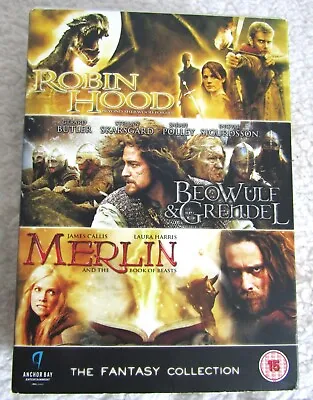 £6.99 • Buy Fantasy Collection Robin Hood, Beowulf & Grendel, Merlin DVD's Exc Condition