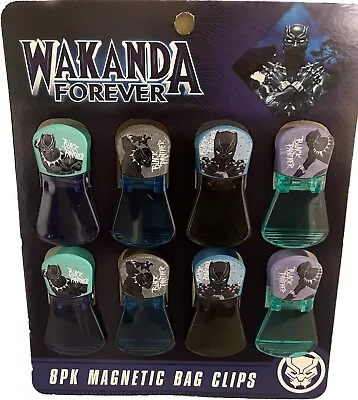 Marvel's Black Panther Wakanda Forever 8 Pack Magnetic Bag Clips NEW • $7.99