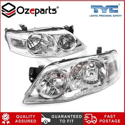 Fits Ford Falcon BF Series 2 & 3 Futura 2006~2011 Pair LH+RH Head Light Chrome • $190.74