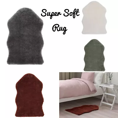 Sheepskin Rug Floor Mat Carpet Faux Fur Thrown Super Soft AntiSlip Bedroom Decor • £20.99