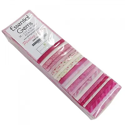 2-1/2in X 44in Strips Essential Gems Pinking Of You 24pcs Jelly Roll Fabric 0211 • £21.72