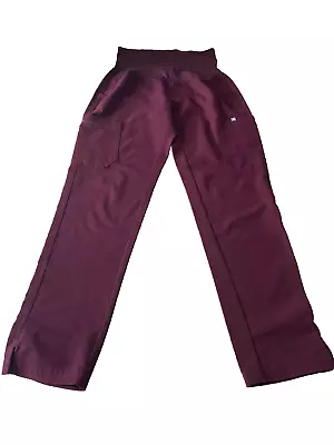 Figs Technical Collection Burgundy Scrub Paints Woman Maternity Straight Leg XS • $18