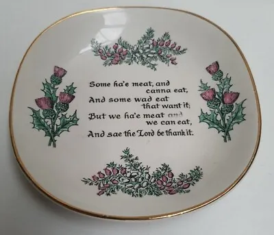 Weatherby Royal Falcon Ware Motto Dish C1934-47 'Some Ha'e Meat And Canna Eat' • $22