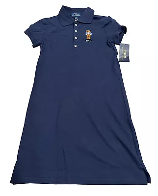 NEW Polo Ralph Lauren Girls Polo Bear SS Dress Navy Blue Size 6 NWT FREE Ship • $20.99