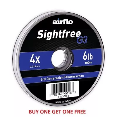 Airflo Sightfree G3 Fluorocarbon 100m (Buy One Get One Free) * NEW 2024 Stocks * • £24.99