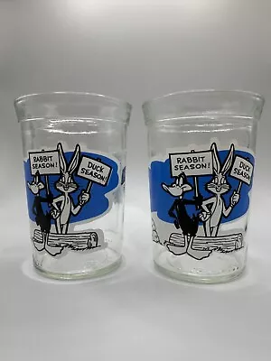 Welch's Looney Tunes Jelly Jar Glasses #11 Bugs Bunny Elmer Daffy Duck 1994 4  • $13.95