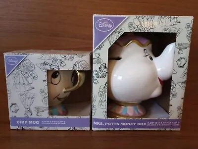 Mrs Potts Moneybox And Chip Mug - Cup - Brand New In Box - Disney • £15.99