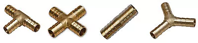 BRASS T JOINER Various Piece Fuel Hose Gas Joiner TEE CONNECTOR (VARIOUS SIZE) • £4.01