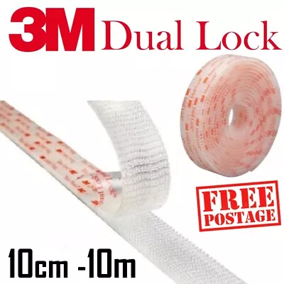 3M Dual Lock Clear Adhesive Tape (25mm) - 5 X Stronger Than Hook And Loop SJ3560 • $4.50