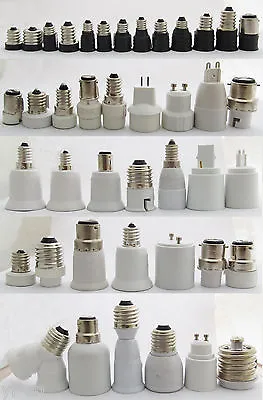 1pc E10-E40 G9 B22 MR16 GU10 G24 GU24 BA15D Candelabra Socket Bulb Converter • $3.12