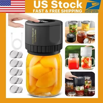 Electric Mason Cordless Ever Jar Vacuum Sealer Kit For Wide & Regular Mouth Jars • $19.99