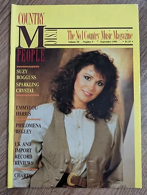 Country Music People Magazine September 1989 Bogguss Emmylou Harris Begley • £6.50