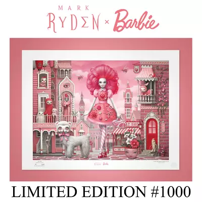 MARK RYDEN X BARBIE Pink Pop ART PRINT Signed Lithograph Poster MATTEL #1000 COA • $799