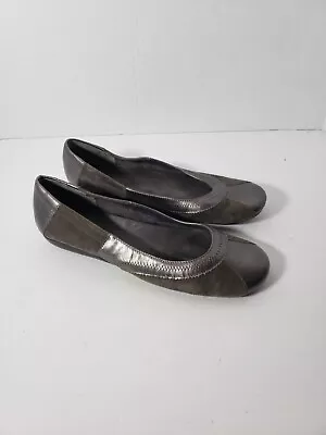 Womens AEROSOLES Ballet Flats Leather Swede Shoes Size 8.5 • $18