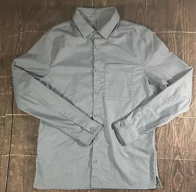 Lululemon Shirt Men's Medium Chambray Button Down Performance Long Sleeve • $29.99