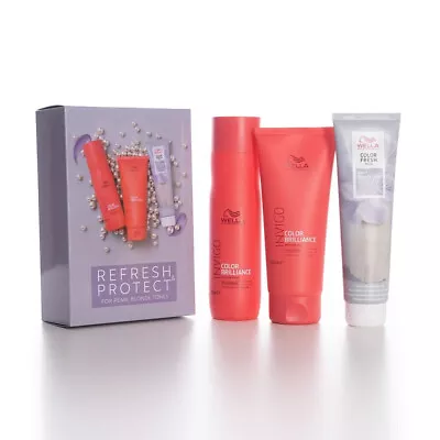 £29.95 • Buy Wella Invigo Brilliance Shampoo/Con Refresh & Protect Set For Pearl Blonde Tones