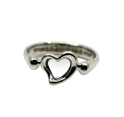 Tiffany & Co. Elsa Peretti Open Heart Ring Sterling Silver Size 5.5 • $169.99