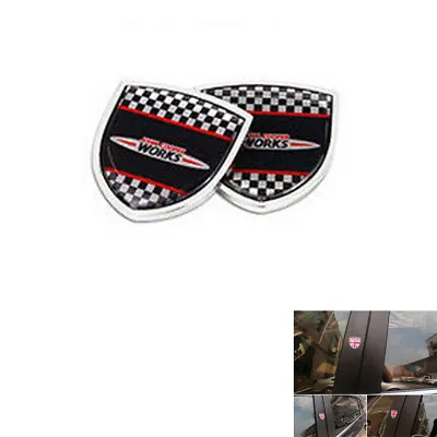 2pcs JCW Metal Car Body Sticker Side Fender Emblem Badge Decal For MINI Cooper • $10.11