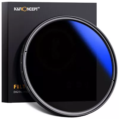 K&F Concept ND2-ND400 Variable ND Filter Ultra Slim49/52/55/58/62/67/72/77/82mm • $54.99