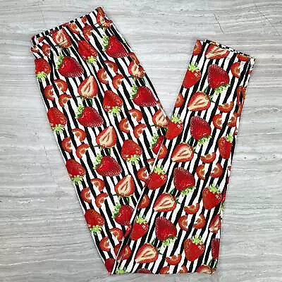 Strawberries & Cream Print Soft Leggings • $12.75