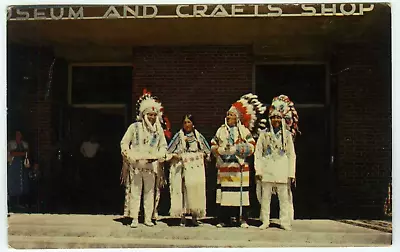 Blackfeet Indians Entrance Of Plains Indian Museum Browning Montana Postcard • $4.95