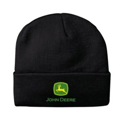 John Deere Ag Logo Black Beanie • $12.95