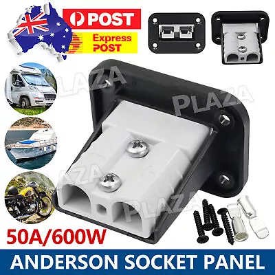 $9.95 • Buy Anderson Plug Flush Mount 50Amp Mounting Bracket Panel Cover For Caravan AU