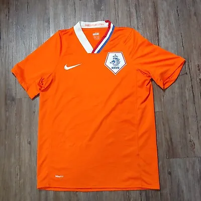 Holland 2008 2010 Home Shirt Nederland Jersey Football Soccer Nike 265674-815 S • $50