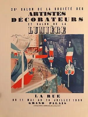 1959 Raoul Dufy Poster Artistes Decorateurs Lumiere Original Lithograph Mourlot  • $59