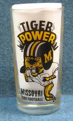 1980 Mizzou Tigers Drink Glass University Of Missouri Schedule On Glass MFA Oil • $19.95