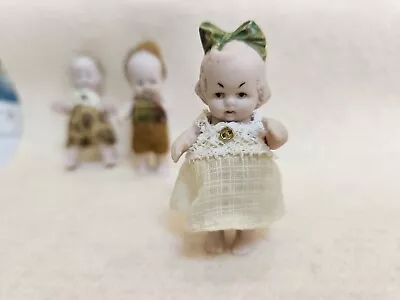 Tiny Antique German Bisque Hertwig Doll 2  Jointed • $30