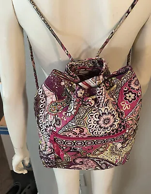 Vera  Bradley Quiletd Backpackb Colorful Paisley Like • $16.95