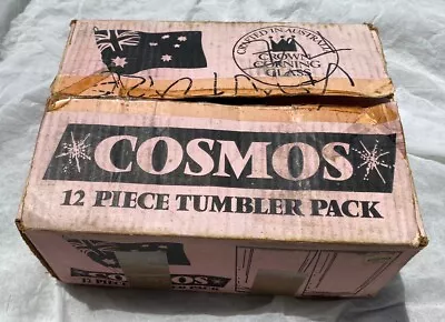 Vintage Crown Corning Cosmos 12 Pc Tumbler Pack Of Glasses 70’s - 80s Australia • $50