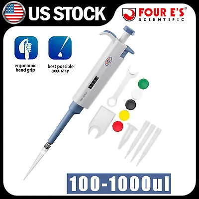 $28.99 • Buy 100-1000ul Adjustable Single Channel Pipette Mechanical Volume Transfer Pipettor
