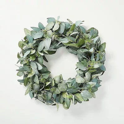 24  Faux Seeded Eucalyptus Wreath - Hearth & Hand With Magnolia • $20.99