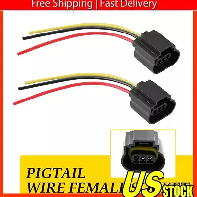 2PCS 9008 H13 Female H13LL Socket Adapter Wiring Harness Pigtail Plug Connector • $9.99