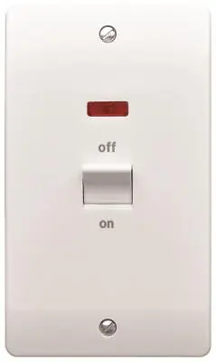 MK - Logic Plus 45A DP Cooker Switch White • £34.54