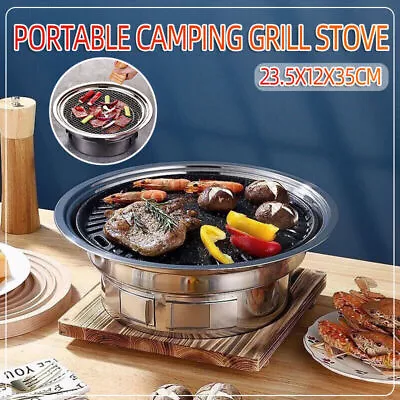 Korean Style Table Charcoal Portable BBQ Grill Camping Outdoor Stainless AU • $44.74