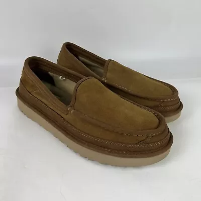 UGG Australia Mens  Dex 1103901 Brown Suede Sheepskin Slip On Slippers Size 11 • $39.99