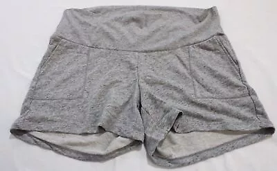 Old Navy Women's Maternity Roll-Over Waist Sweat Shorts TH8 Grey Large NWT • £9.23
