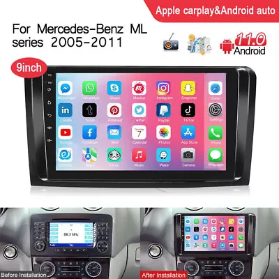 For Mercedes Benz Ml/Gl Ml350 Gl320 X16 Car Radio Stereo Gps Carplay  Android 11 • $150.10