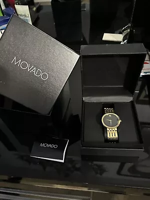 Movado 0607059 Esperanza  Men's Watch - Gold/Black • $720
